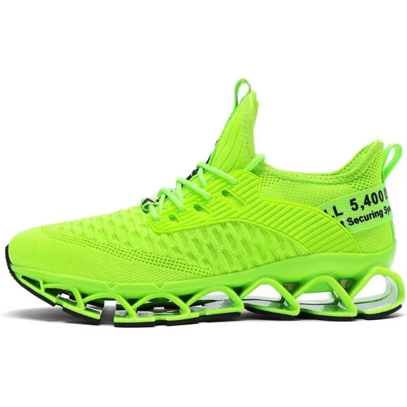 Women's Light Green Running Walking Blade Sport  Tennis Athletic Sneakers Shoes - Picture 4 of 7